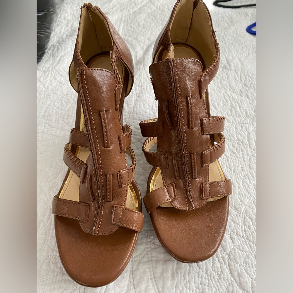 Jessica Simpson brown wedge sandals